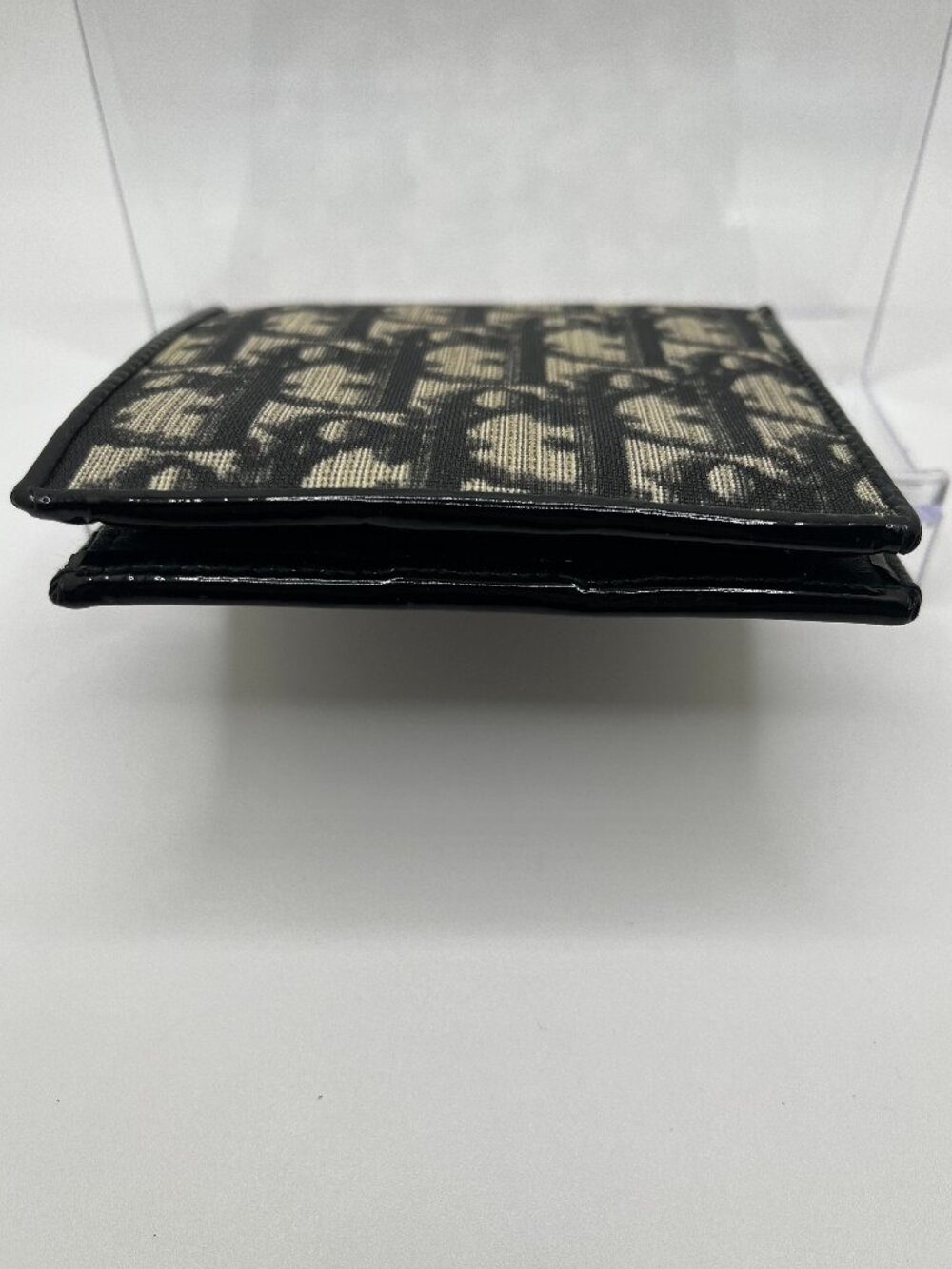 Christian Dior Black & Tan Oblique Jacquard Bifold Wallet - Picture 5 of 13